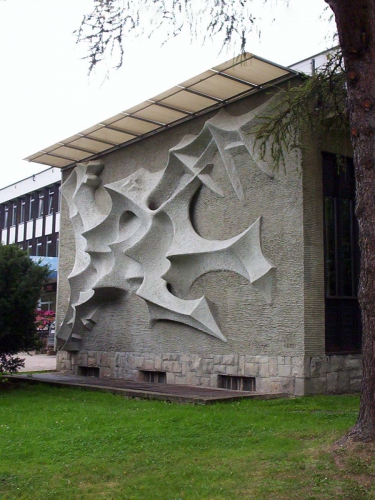 "Pegaz", ściana budynku UMZ